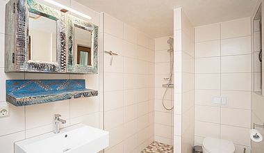 Badezimmer Bungalow am Schloß