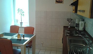 Badezimmer Ferienwohnung Stahl
