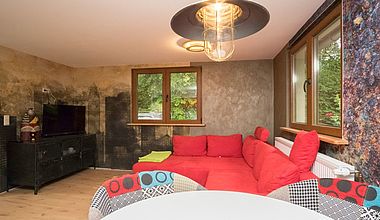 Wohnzimmer Bungalow am Schloß