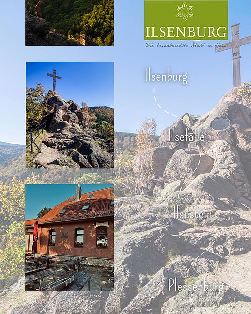 Diese Wanderung führt von Ilsenburg über die Ilsefälle zum Ilsestein. Anschließend kann man auf der Plessenburg eine...